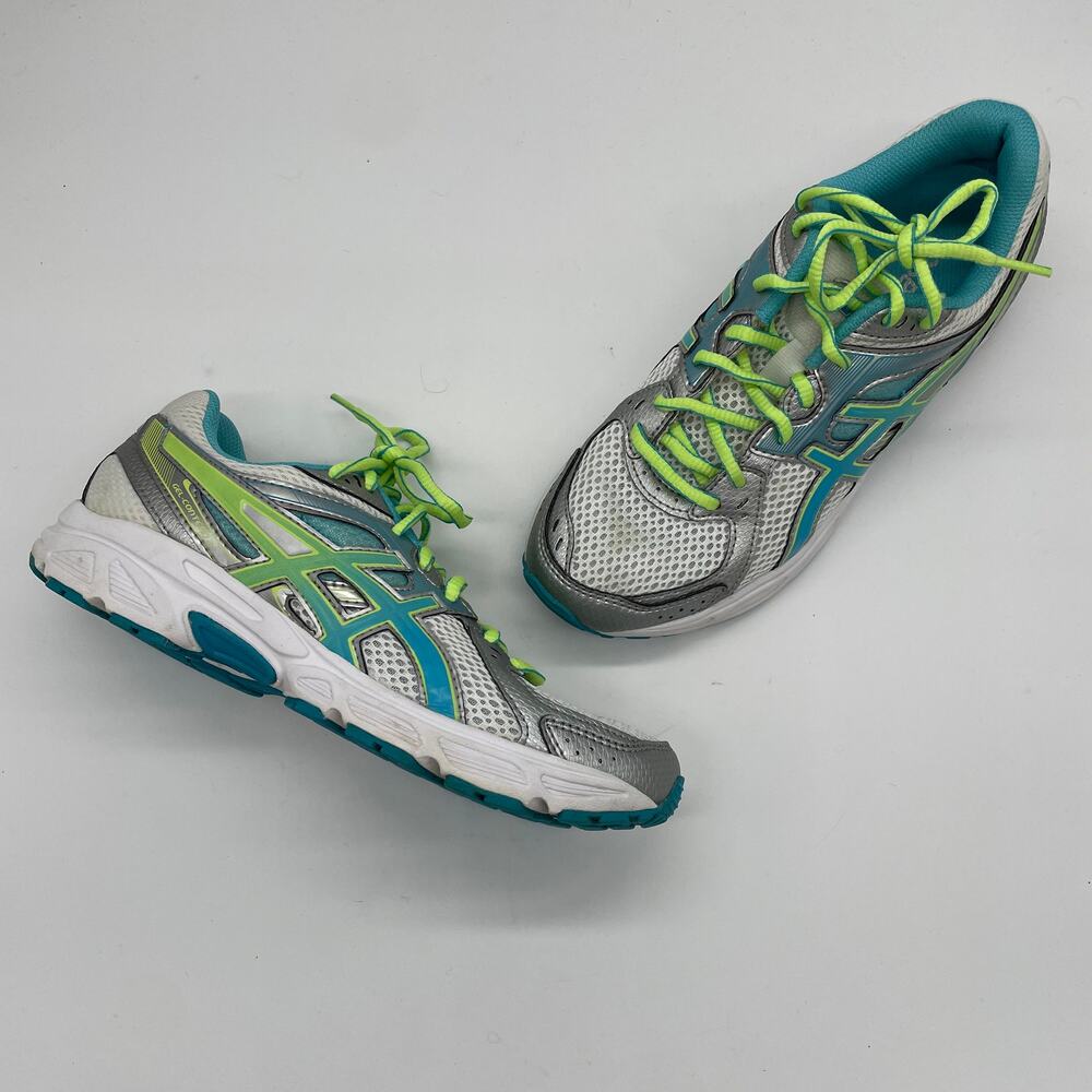 ASICS Gel-Contend 2 Women's Athletic Sneakers - White/Turquoise/Sharp Green - 7